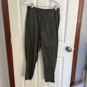 Lou & Grey Olive Green Drawstring Pants - size XS
